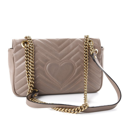 Gucci Calfskin Matelasse Small GG Marmont Shoulder Bag Porcelain Rose 2 of 10