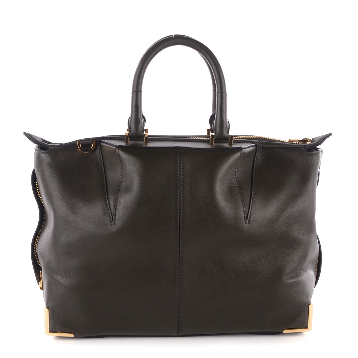 Alexander Wang Smooth Calfskin Liner Tote Dark Green 1 of 7