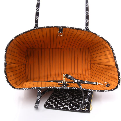 Louis Vuitton Monogram Giant Jungle Neverfull MM Black 5 of 10