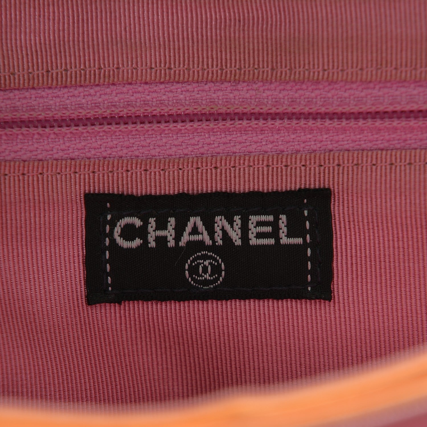 Chanel Patent Square Stitched Keyboard Flap Clutch Orange 6 of 7