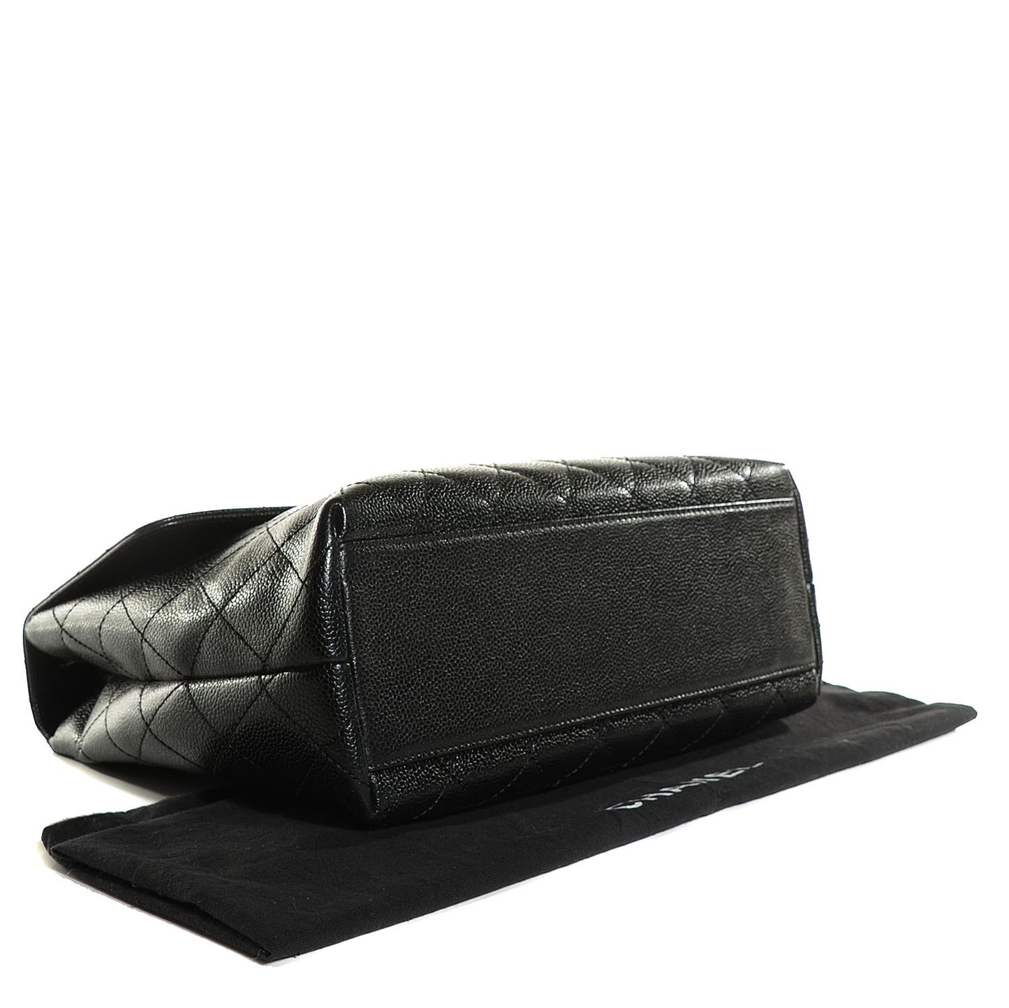 Caviar Quilted Jumbo Kelly Flap Black