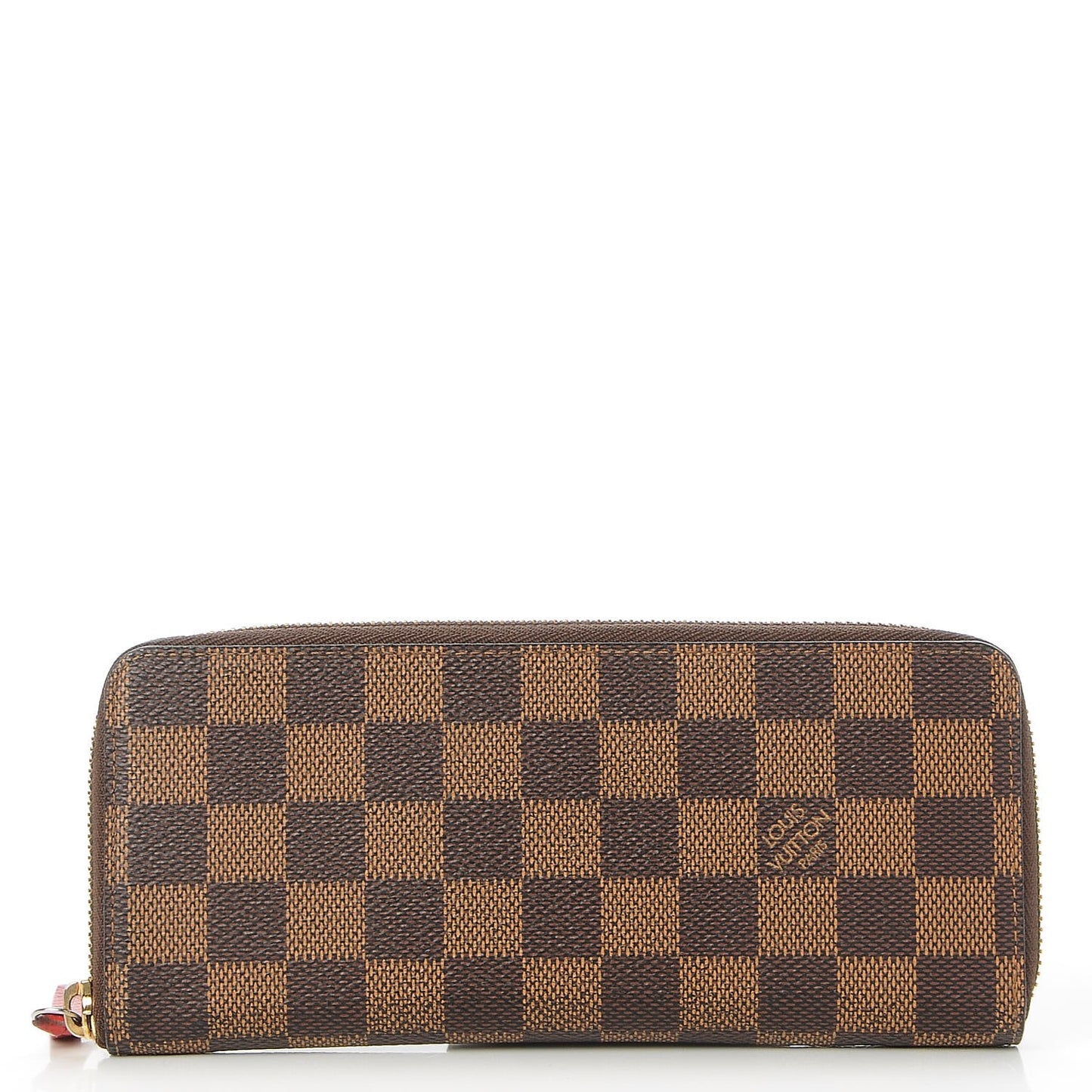 Damier Ebene Clemence Wallet Cherry