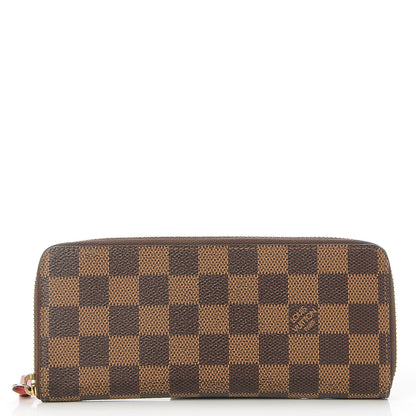 Louis Vuitton Damier Ebene Clemence Wallet Cherry 1 of 7