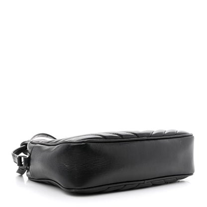 Saint Laurent Calfskin Matelasse Monogram Monochrome Lou Camera Bag Black 4 of 18