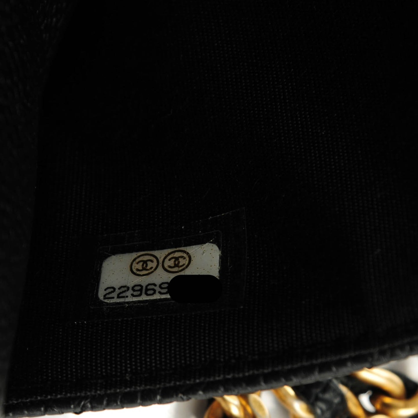 Caviar Quilted Boy Wallet On Chain WOC Black