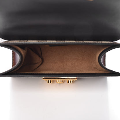 Gucci GG Supreme Monogram Calfskin Small Padlock Shoulder Bag Beige Black Cuir 5 of 11