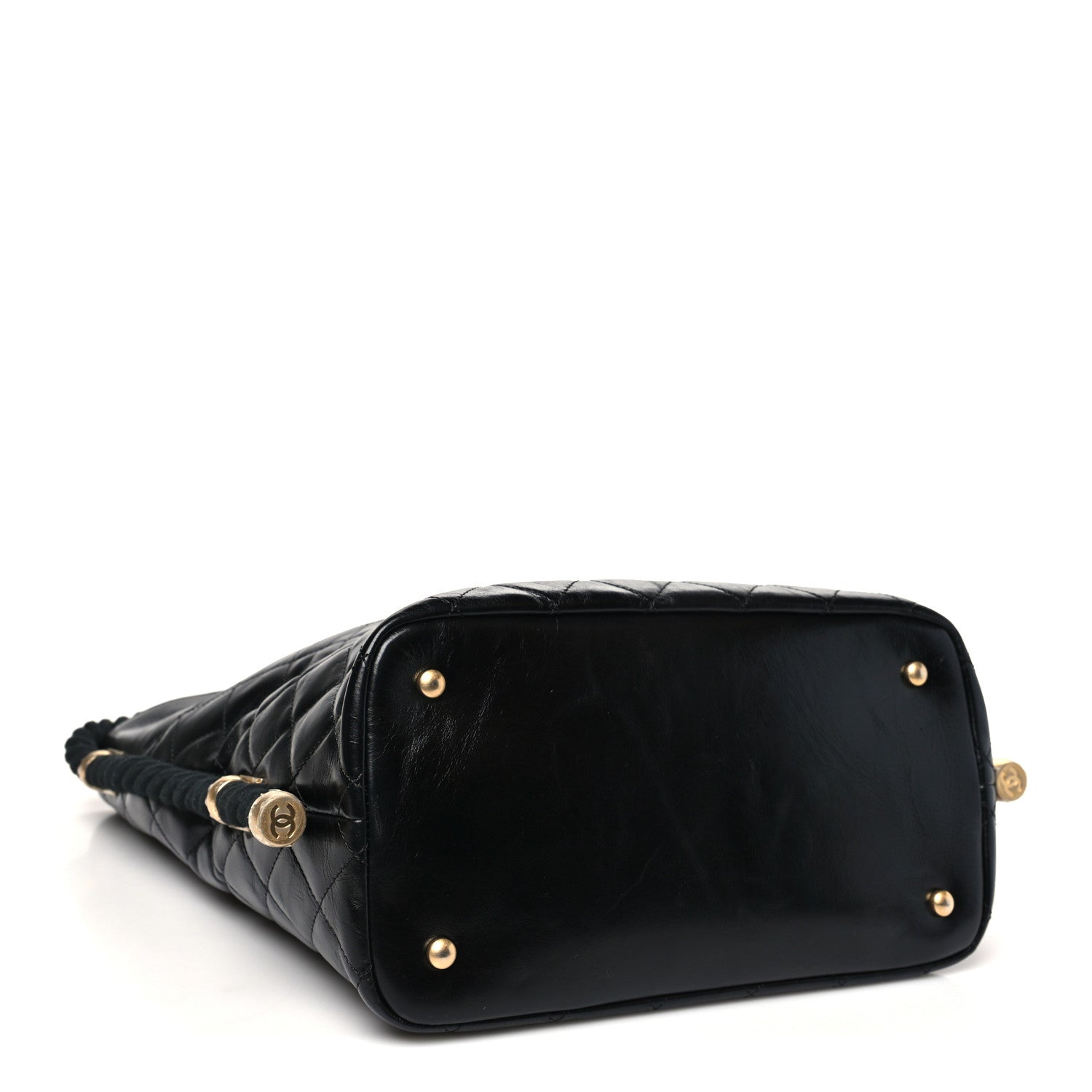 Chanel Crumpled Calfskin En Vogue Rope Hobo Bag Black 4 of 11