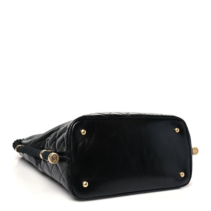 Chanel Crumpled Calfskin En Vogue Rope Hobo Bag Black 4 of 11