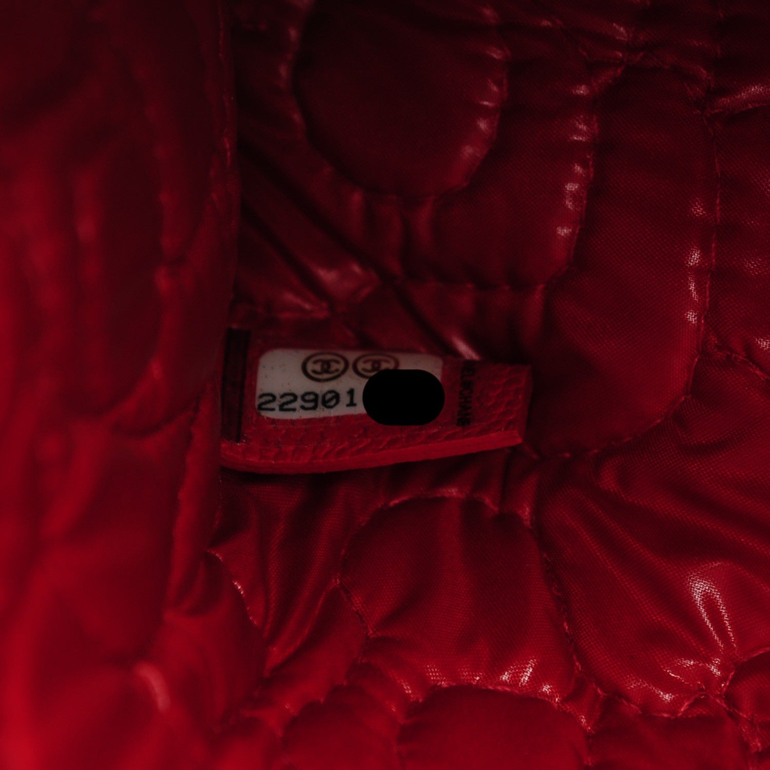 Chanel Caviar Camellia Embossed Medium Cosmetic Case Red 7 of 7