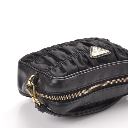 Prada Tessuto Nylon Calf Gaufre Camera Crossbody Nero Black 11 of 12