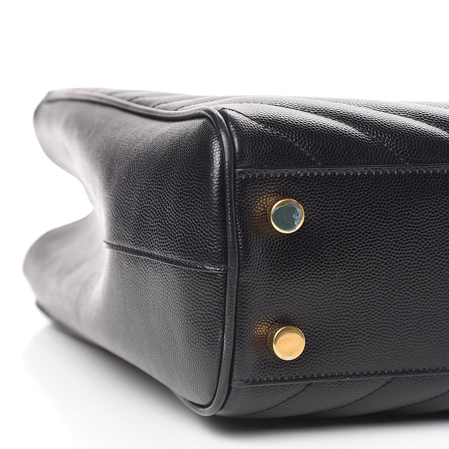Grain De Poudre Matelasse Chevron Monogram Shopping Bag Black