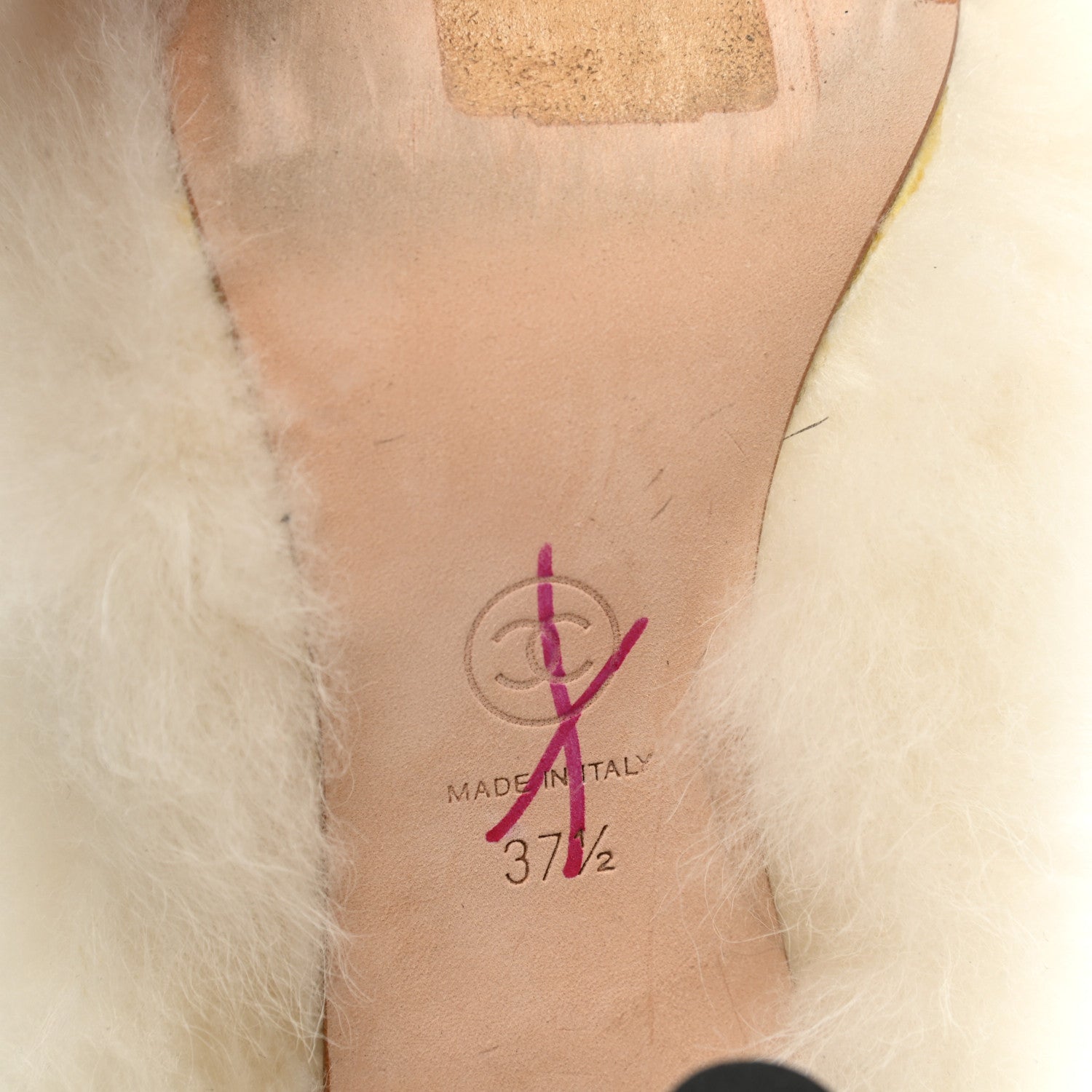 Chanel Fur Ankle Boots 37.5 White 7 of 9