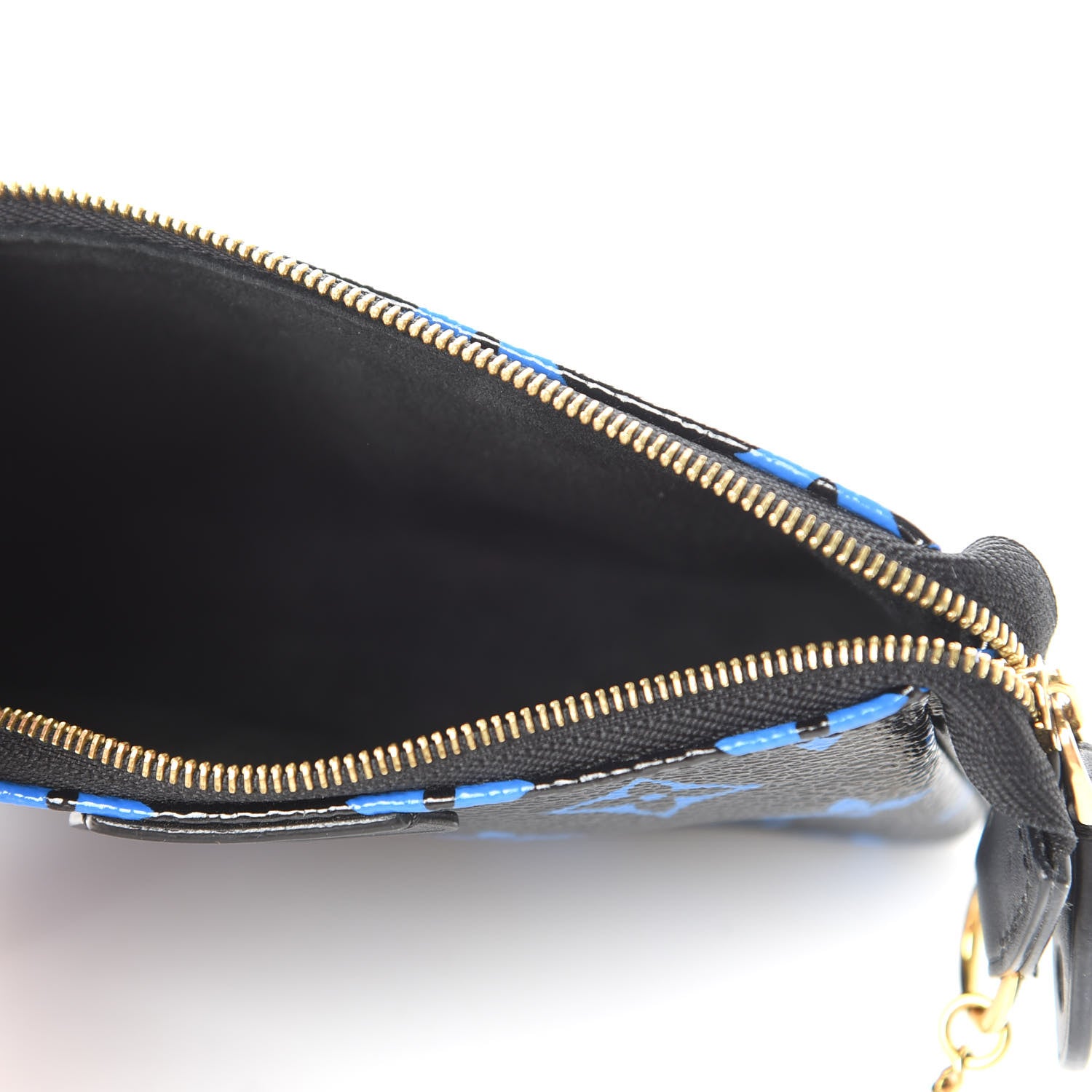 Louis Vuitton Colored Monogram Mini Pochette Accessories Blue Black 5 of 9