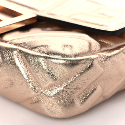 Fendi Vitello Laminato FF 1974 Embossed Mini Baguette Rame 7 of 8