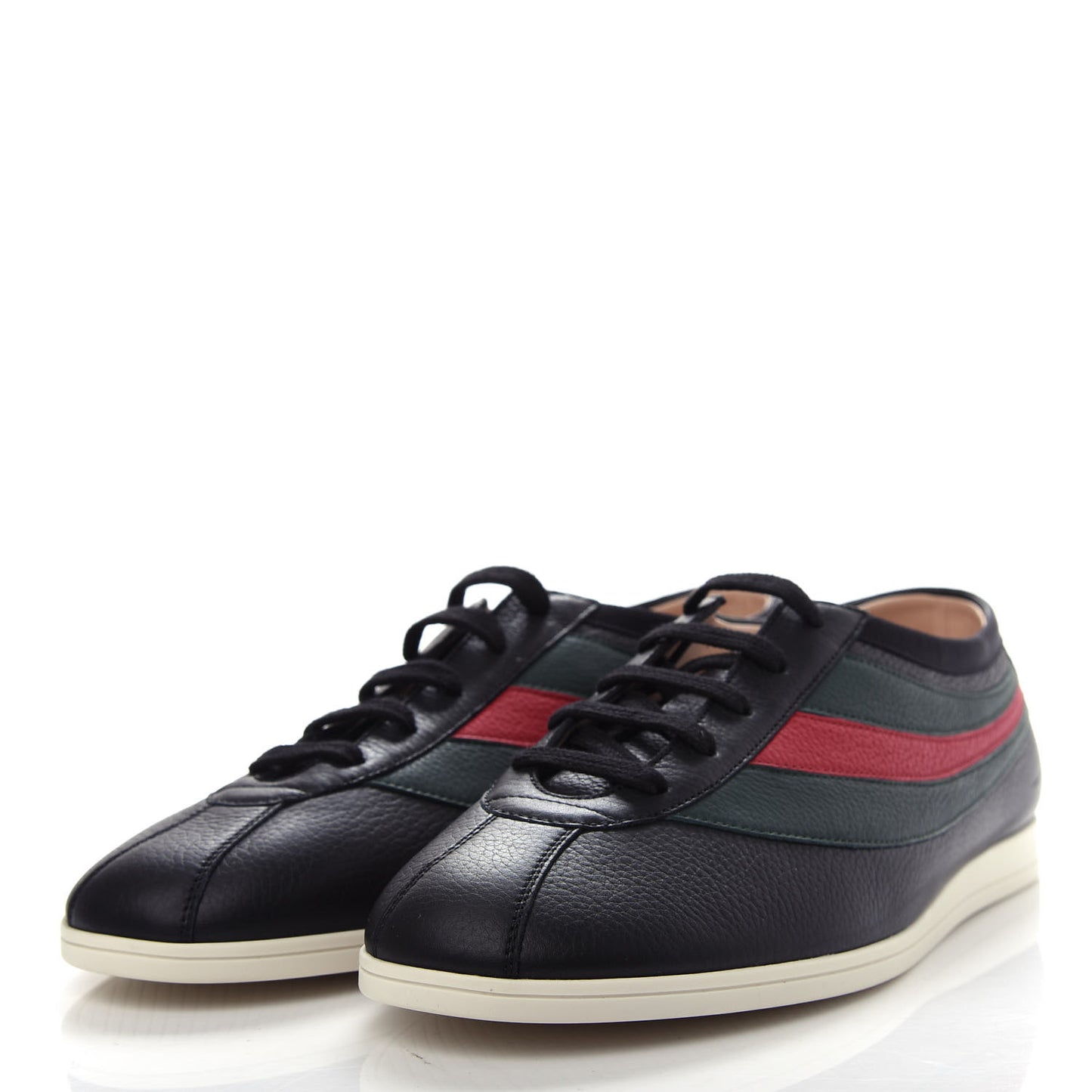 Calfskin Mens Web Falacer Sneakers 8.5 Black