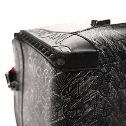 Christian Louboutin Toile Monogram Calfskin Printed Spikes Sneakender Duffle Black 10 of 14