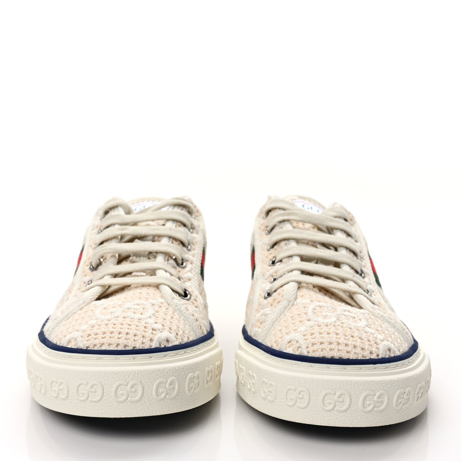 Gucci Sepang Canvas GG Monogram Web Womens 1977 Tennis Sneakers 39.5 Beige Mystic White 2 of 8