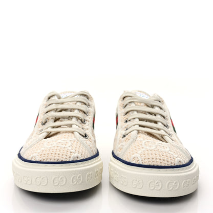 Gucci Sepang Canvas GG Monogram Web Womens 1977 Tennis Sneakers 39.5 Beige Mystic White 2 of 8