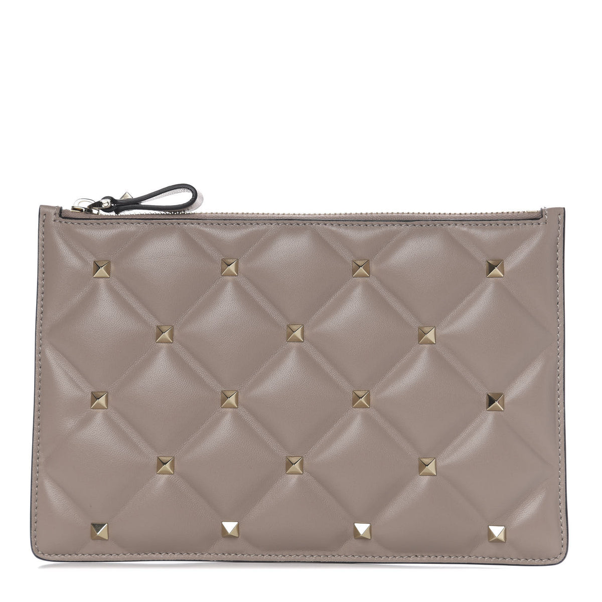 Nappa Small Candystud Zip Pouch Poudre