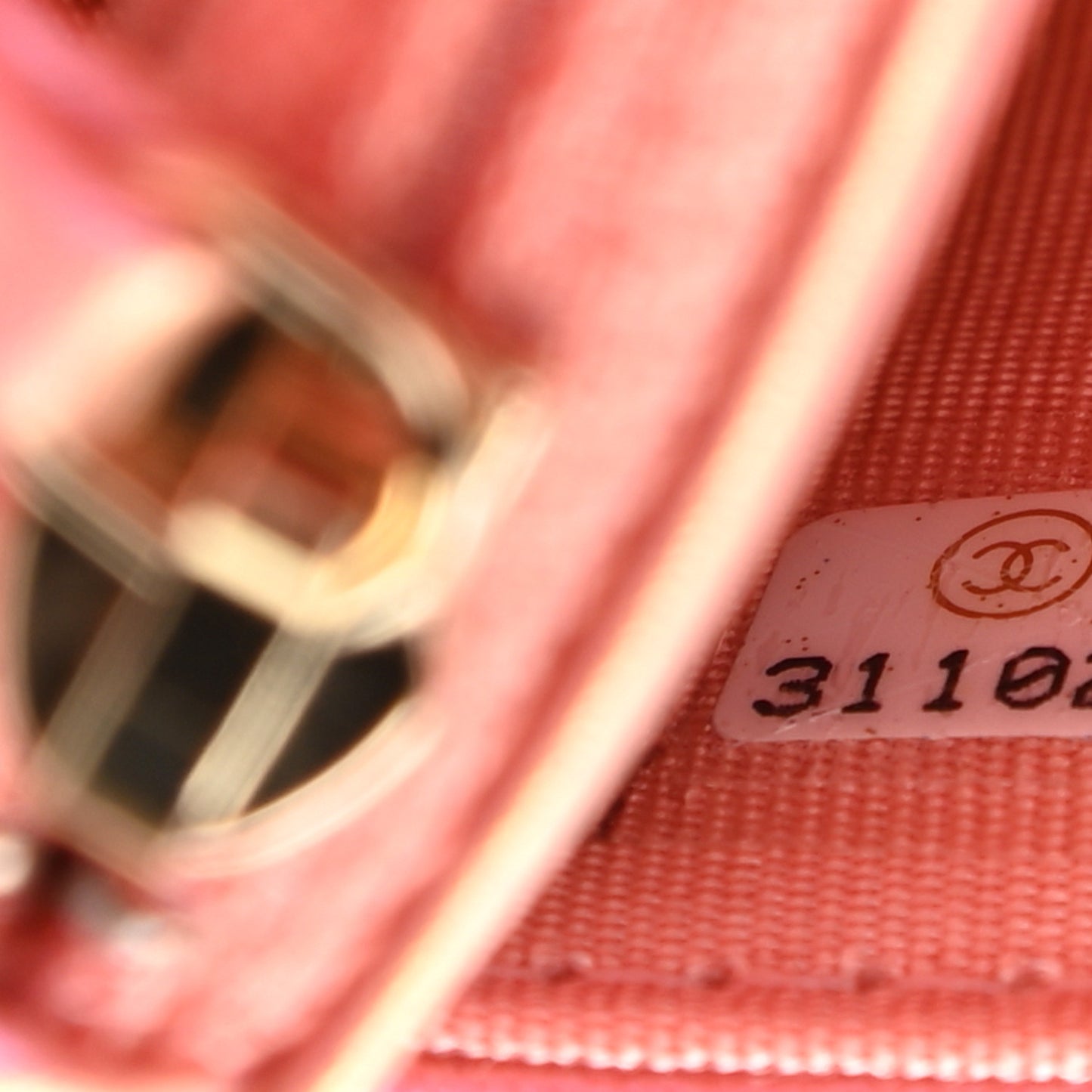 Iridescent Calfskin Quilted Chanel 19 Wallet On Chain WOC Pink