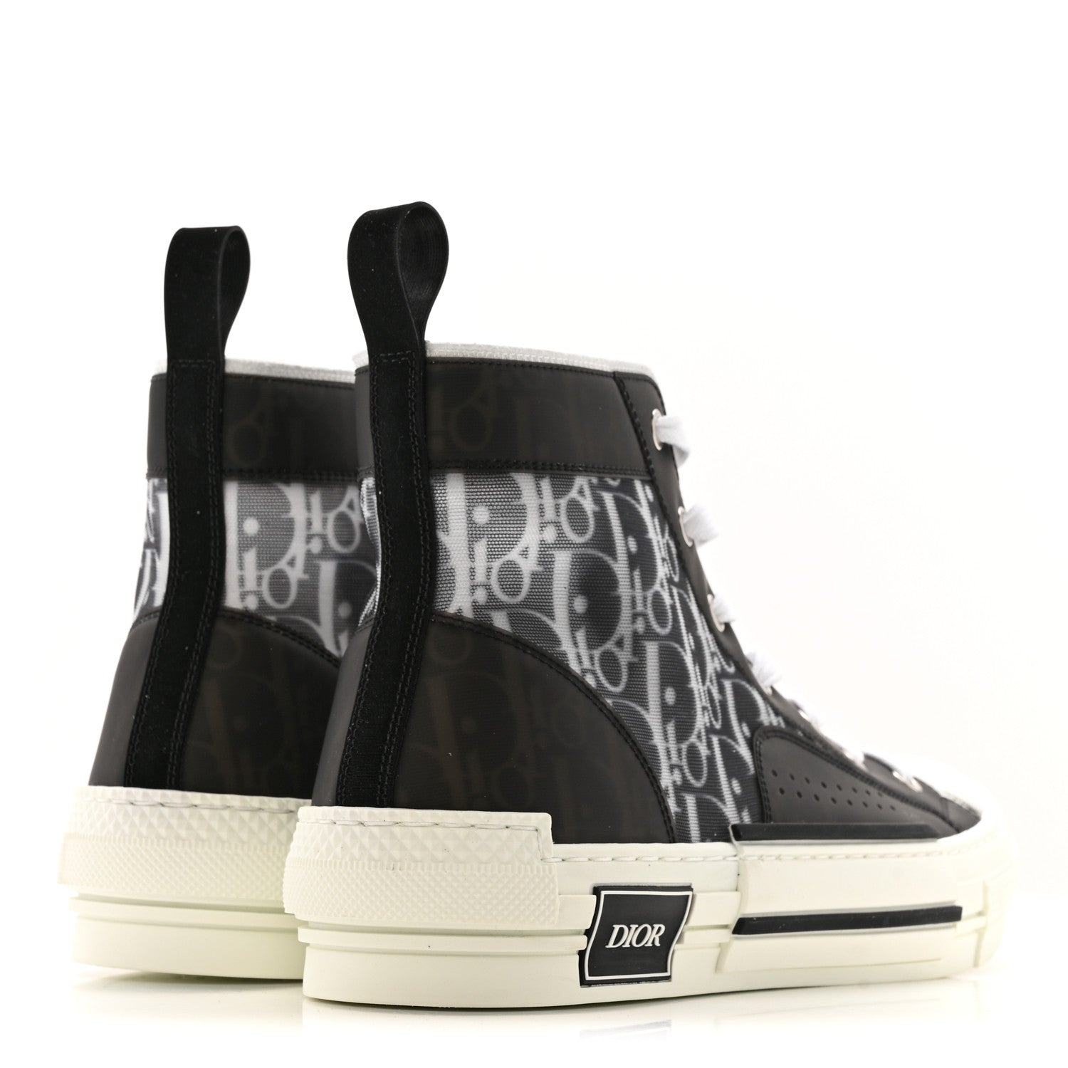 dior b23 high top canvas oblique black