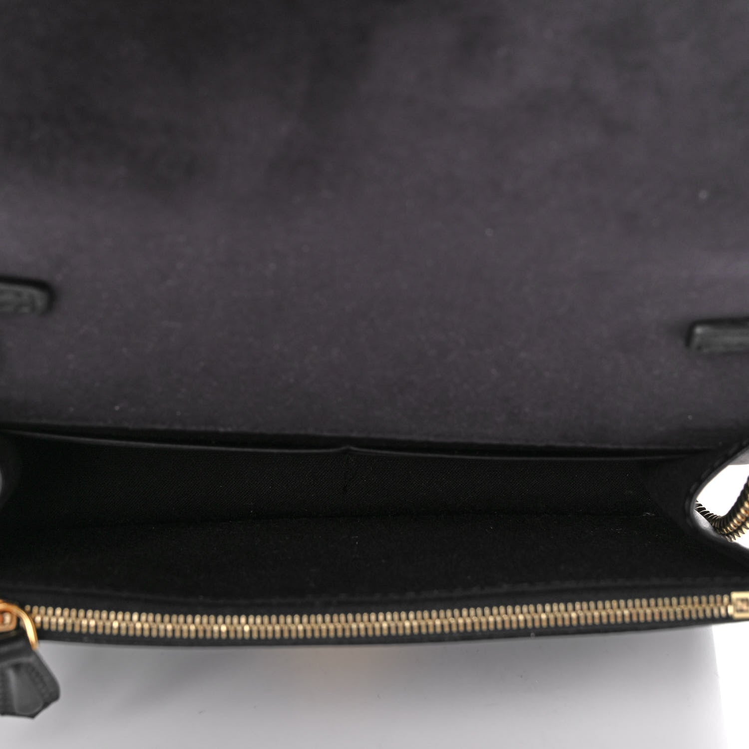 Fendi Vitello Liberty Fun Fair Metal Studded Tube Wallet on Chain Black Multicolor 4 of 8