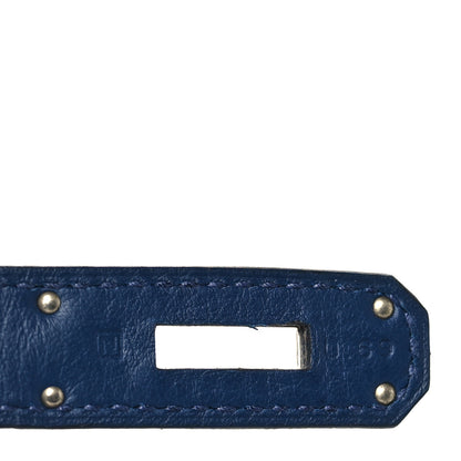 Hermes Taurillon Clemence Birkin 30 Bleu De Malte 7 of 10