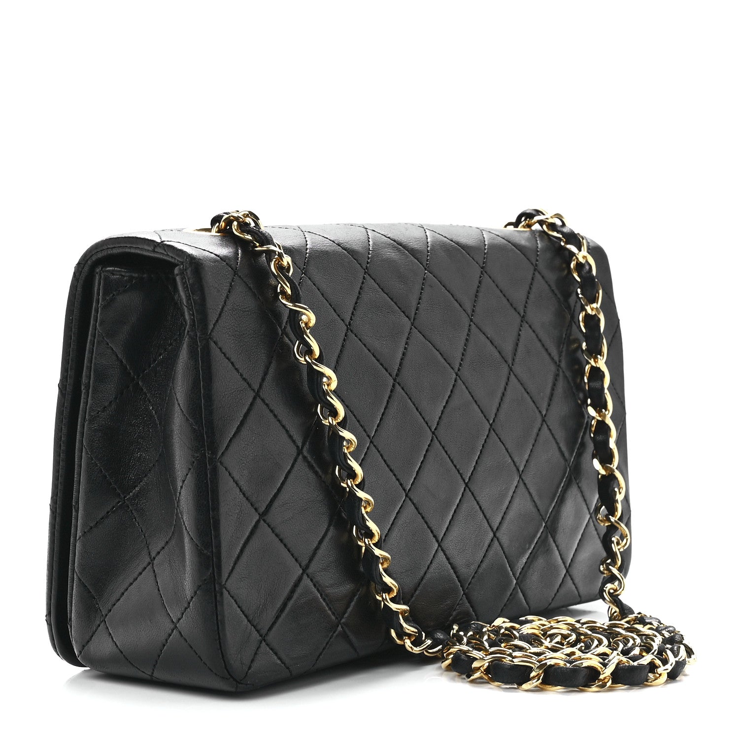 Chanel Lambskin Quilted Small Single Flap Black 3 of 12