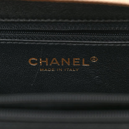 Chanel Caviar Quilted Medium CC Filigree Vanity Case Beige Black 6 of 10