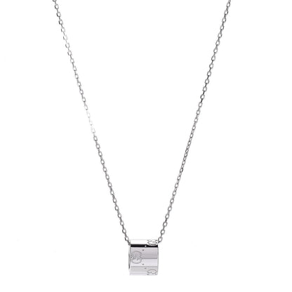 Gucci 18K White Gold Icon Twirl Pendant Necklace 1 of 7