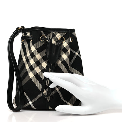 Burberry Check Mini Drawstring Pouch Black Calico 2 of 10