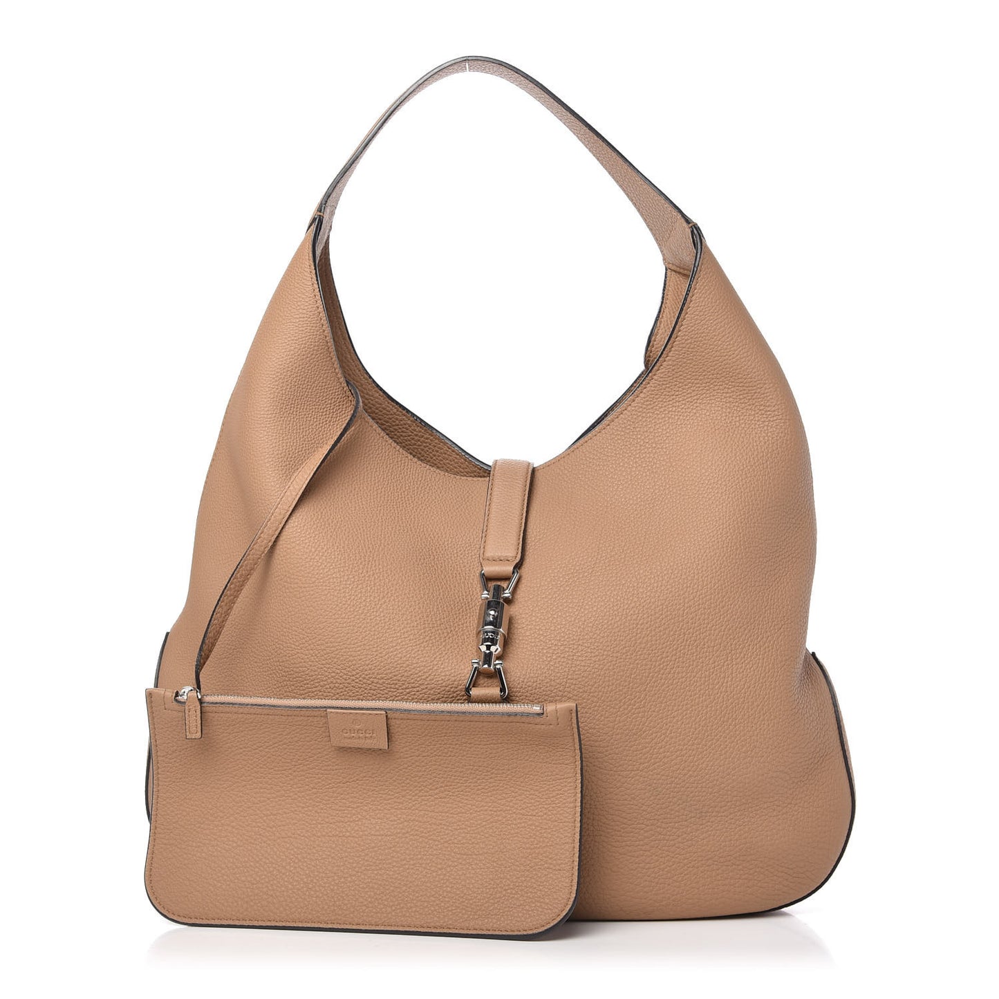 Soft Grained Calfskin Large Jackie Hobo Classic Camel