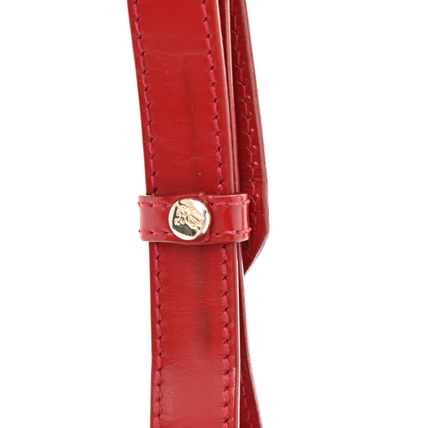 Shiny Calfskin Denim Quilted Shoulder Bag Blue Red