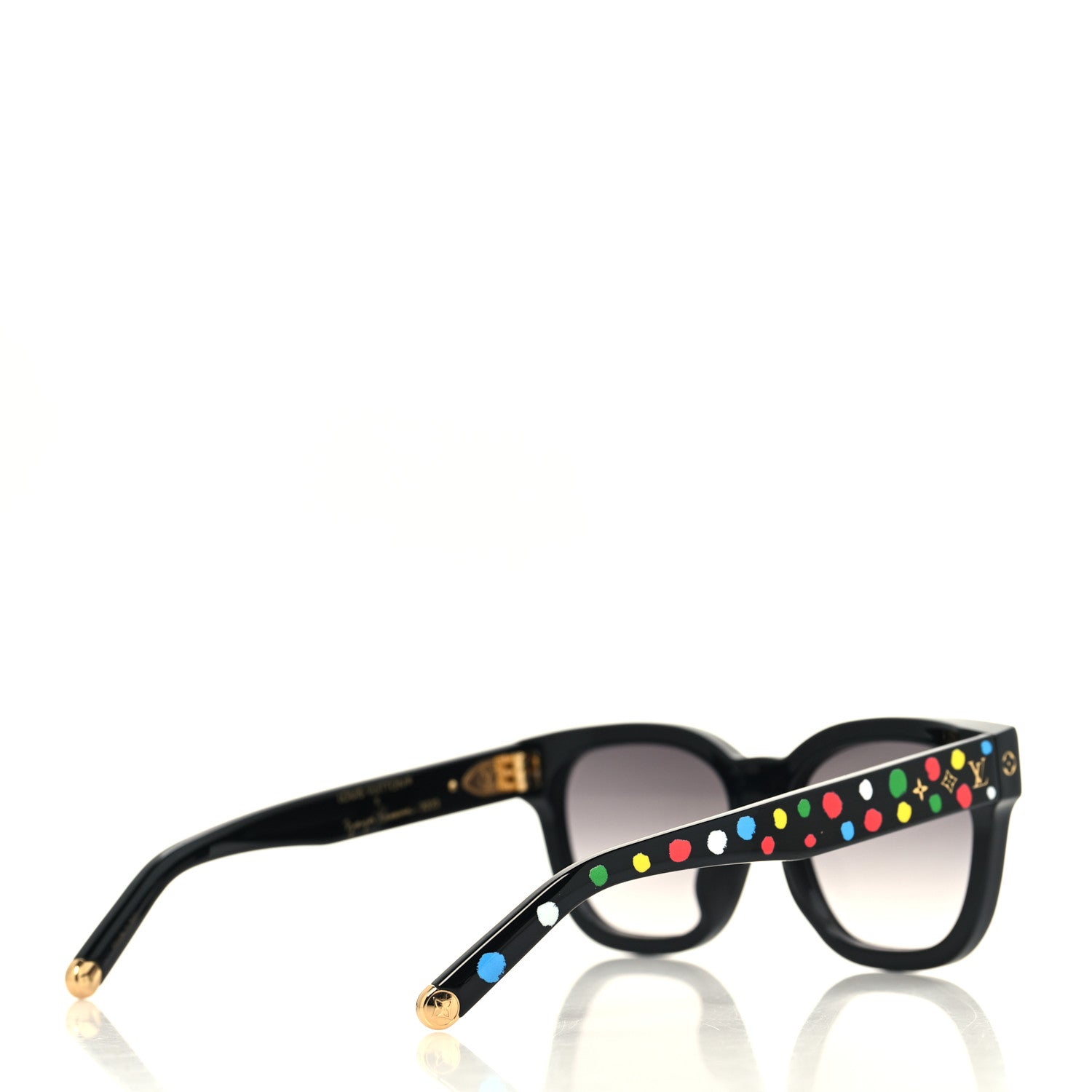 Louis Vuitton LV X YK Acetate Painted Dots Sunglasses Z1903E Black Multicolor 4 of 6