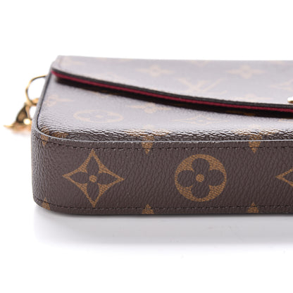 Louis Vuitton Monogram Pochette Felicie Chain Wallet Fuchsia 14 of 15