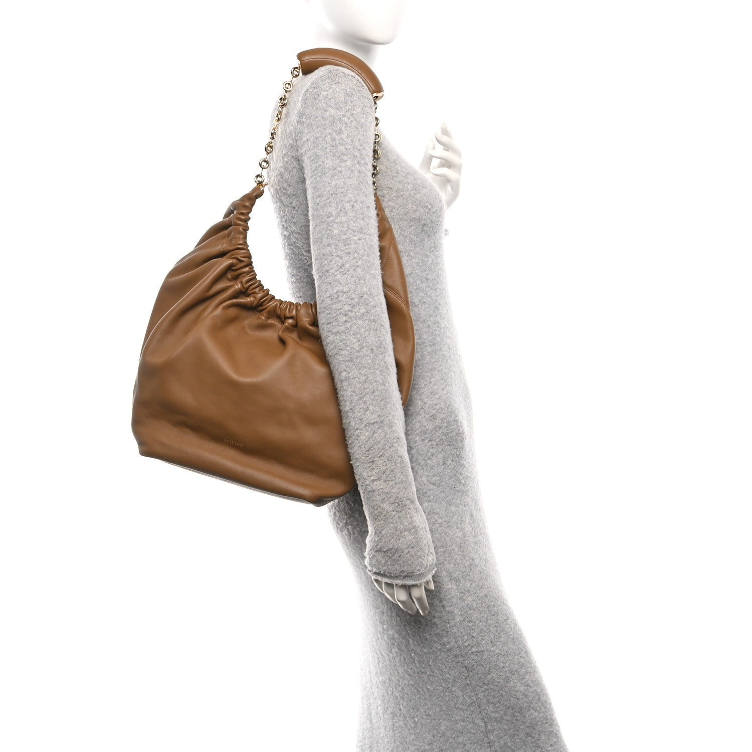 Loewe Mellow Nappa Small Squeeze Bag Oak 2 of 9