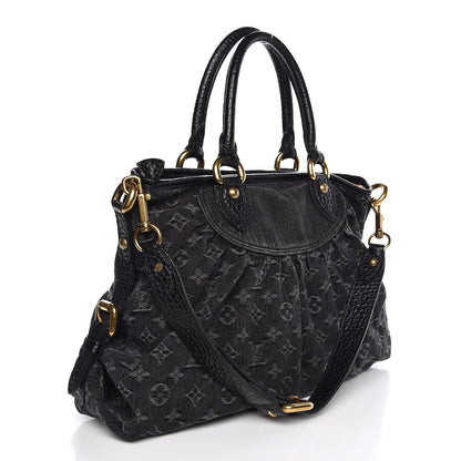 Louis Vuitton Denim Neo Cabby MM Black 3 of 9