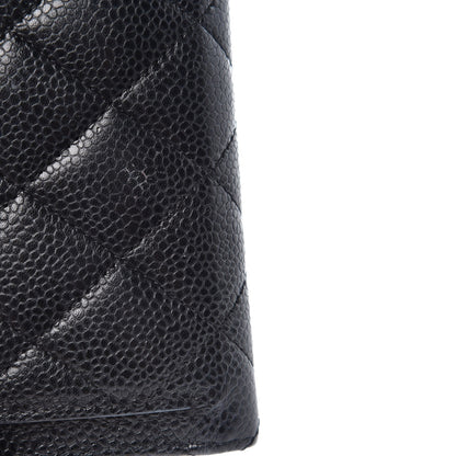 Chanel Caviar Quilted Compact Flap Wallet Black 9 of 10