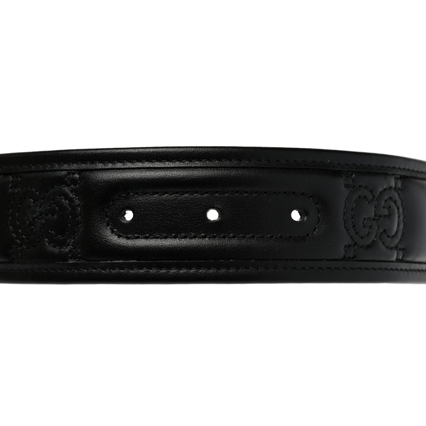 Calfskin GG Matelasse Marmont 40mm Belt 80 32 Black