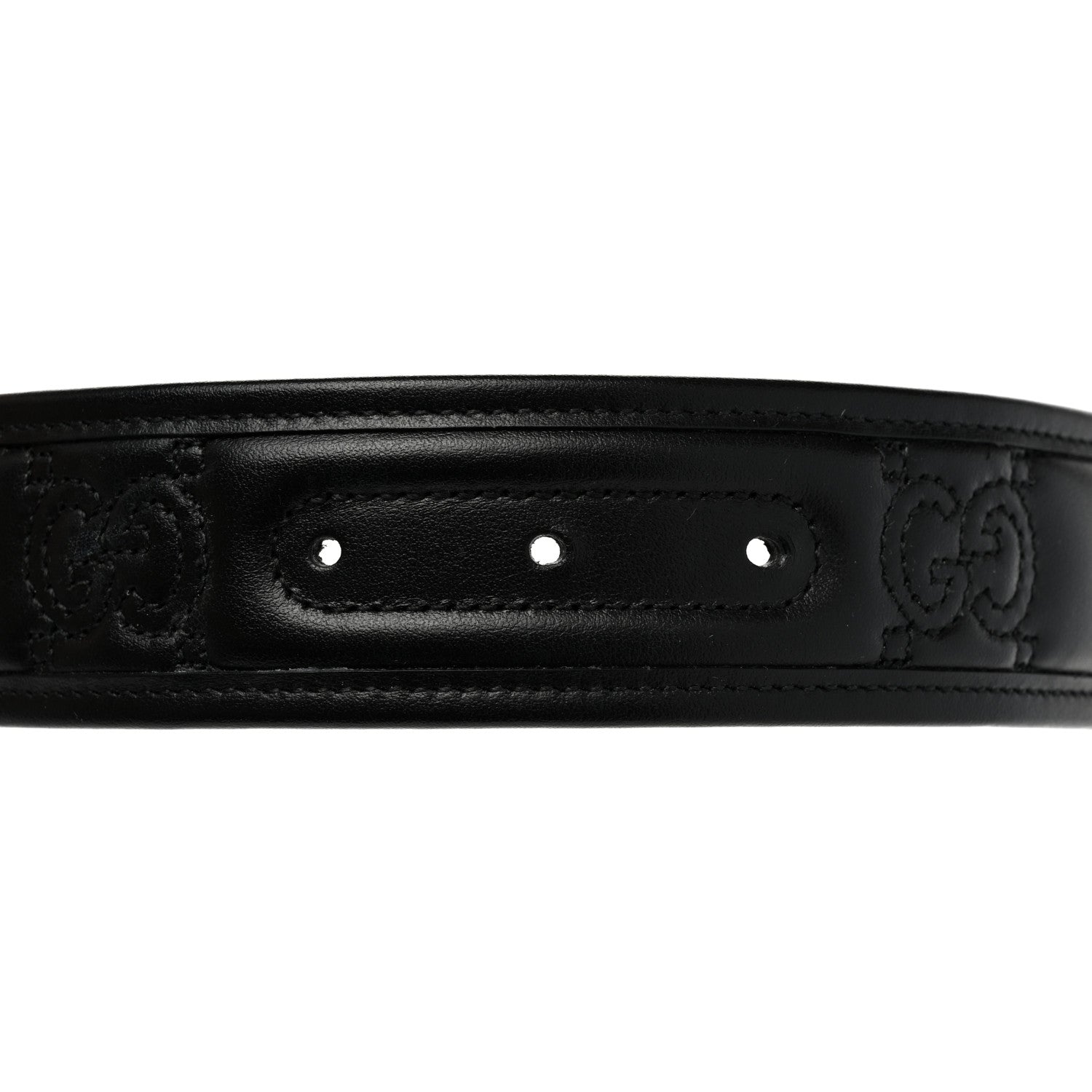 Gucci Calfskin GG Matelasse Marmont 40mm Belt 80 32 Black 4 of 5