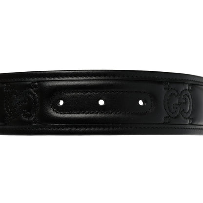 Gucci Calfskin GG Matelasse Marmont 40mm Belt 80 32 Black 4 of 5