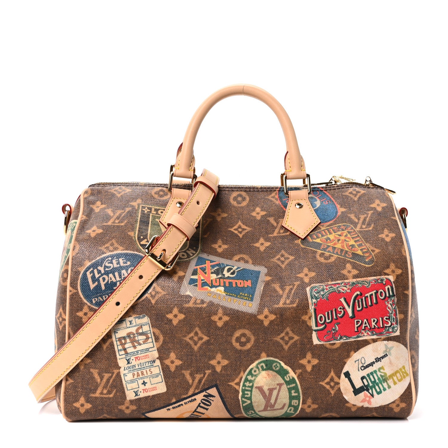 Louis Vuitton Monogram Hotel Labels Speedy Bandouliere 30 1 of 9