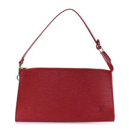 Louis Vuitton Epi Pochette Accessories 24 Castillan Red 1 of 11
