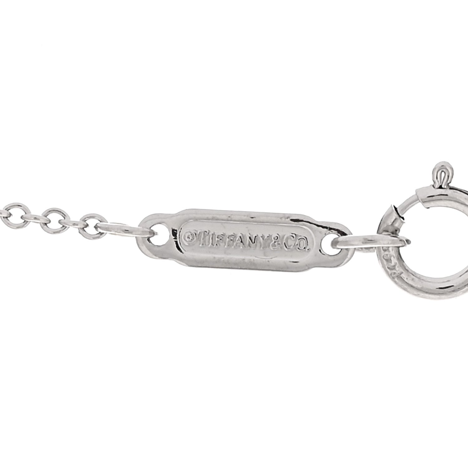 Tiffany Platinum Diamond .66ct Solitaire Pendant Necklace 5 of 6