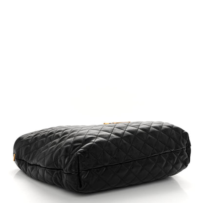 Saint Laurent Lambskin Quilted Maxi Icare Shopping Tote Black 5 of 10