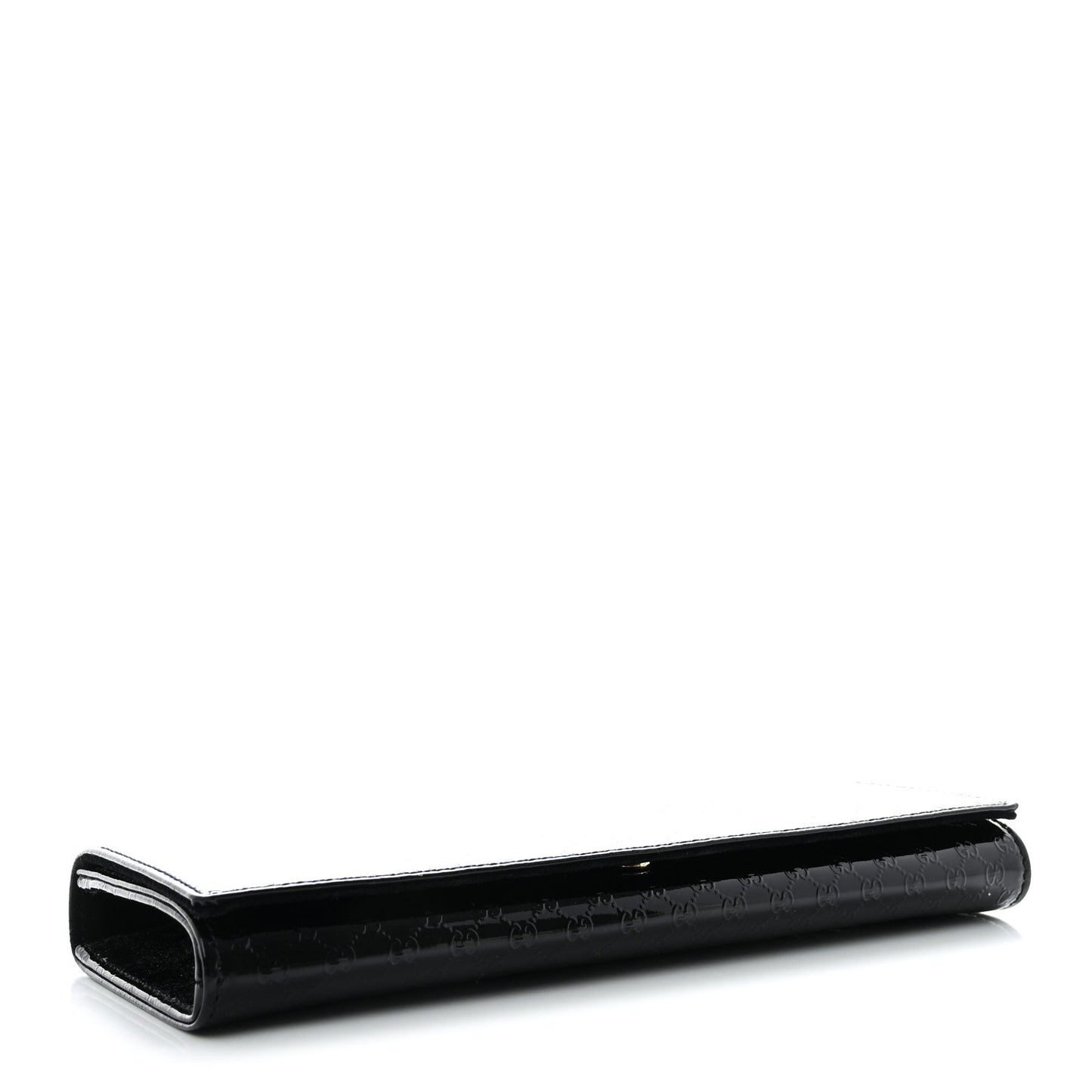 Patent Microguccissima Small Broadway Clutch Black