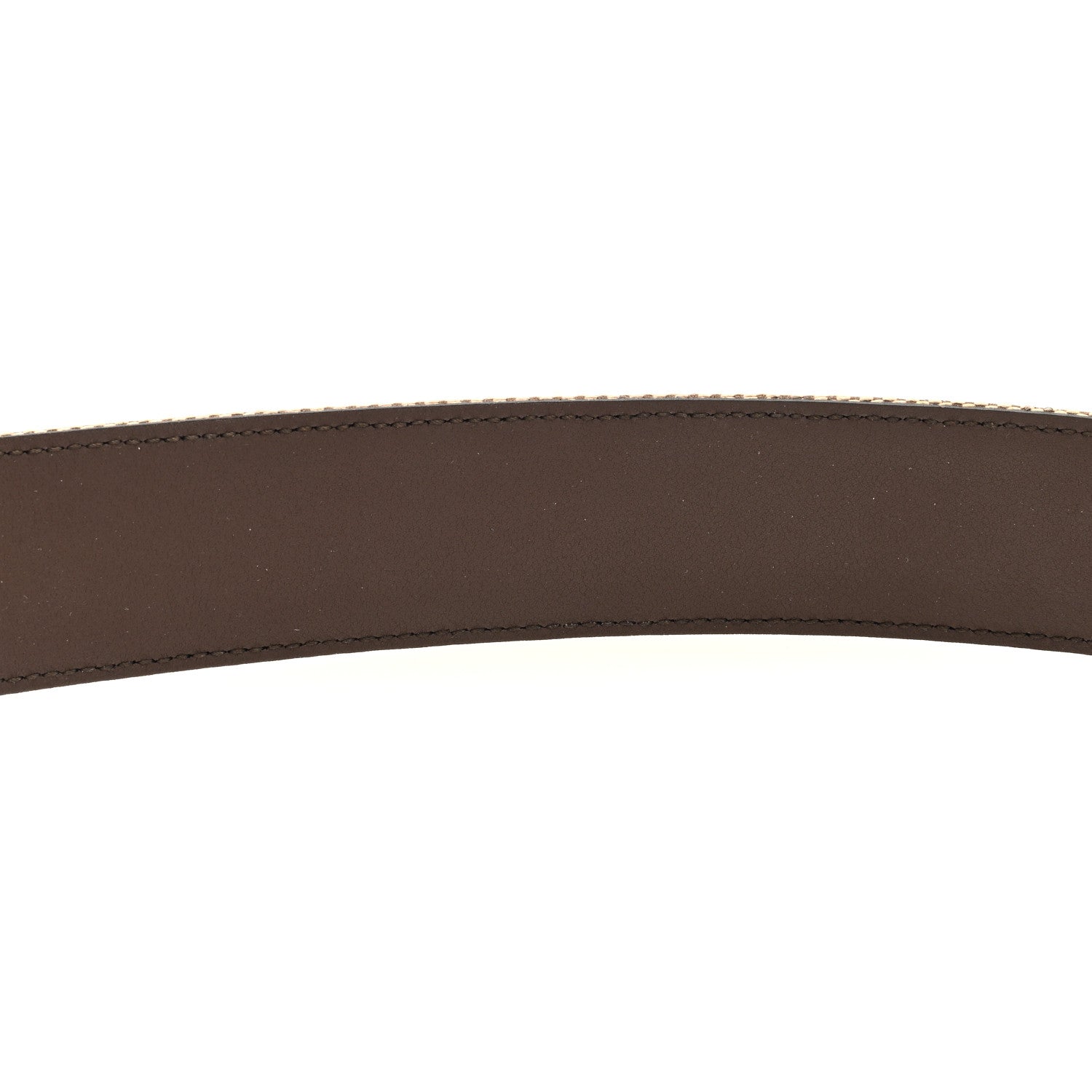 Gucci Monogram Jumbo GG Textured Dollar Calfskin Double G 40mm Belt 95 38 Camel Ebony 3 of 5