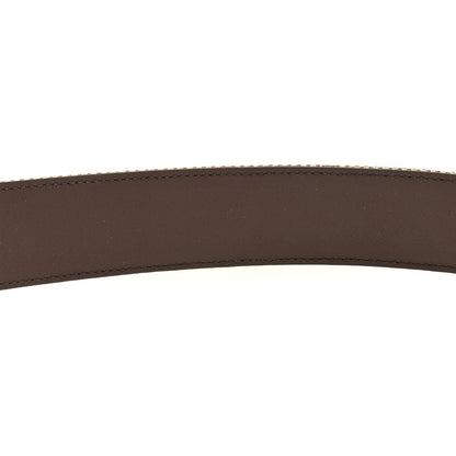 Gucci Monogram Jumbo GG Textured Dollar Calfskin Double G 40mm Belt 95 38 Camel Ebony 3 of 5