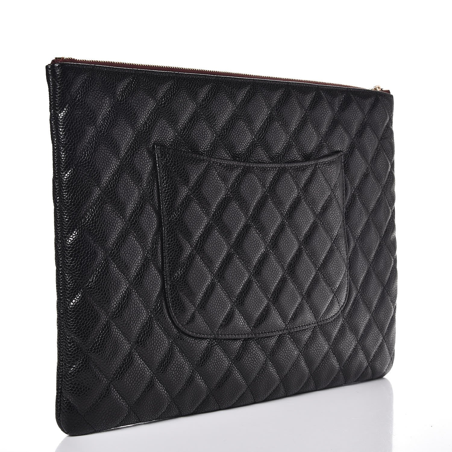 Chanel Caviar Quilted Large Cosmetic Case Black 3 of 8