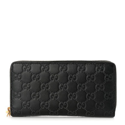 Gucci Guccissima GG Pierce Zip Around Wallet Black 1 of 11